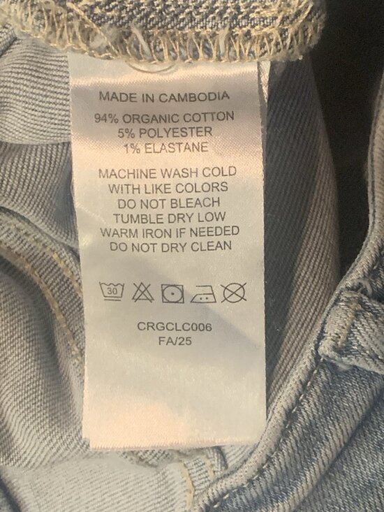 Quince Women Bella Stretch Patch Pocket Wide Leg Blue Pants 28 Boho Spring Crop - Picture 4 of 9